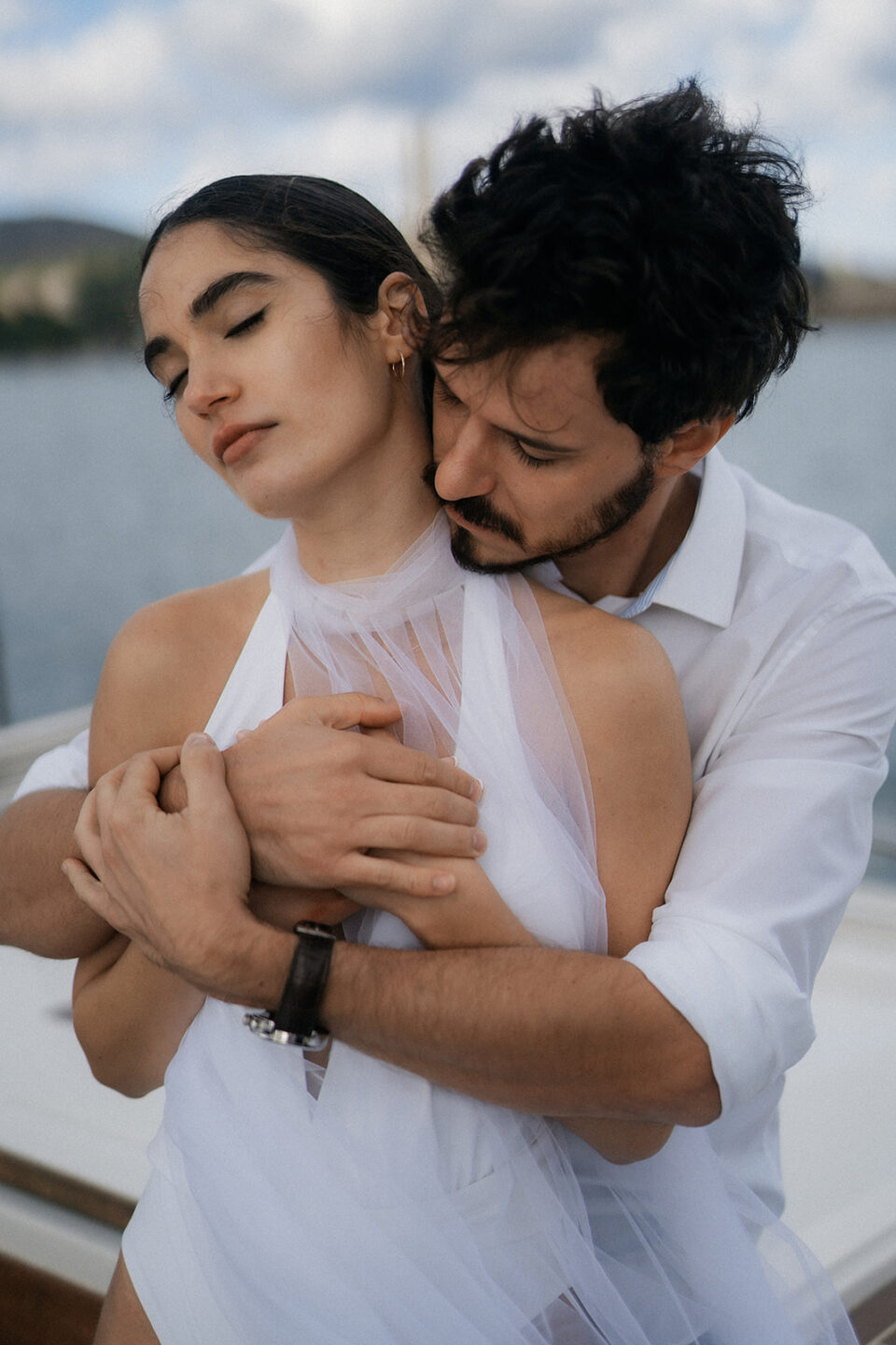 Couple hugging